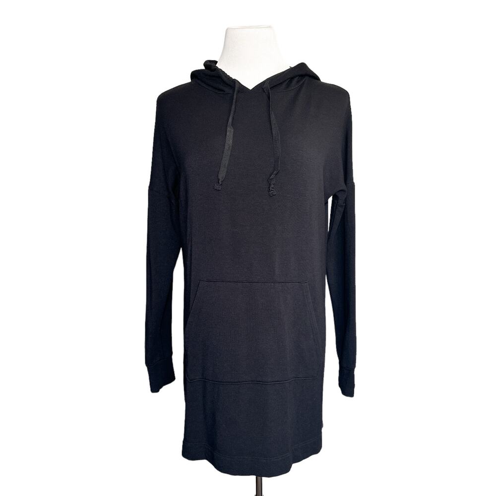 Beyond Yoga Tadasana Oversized Long Fleece Long Sleeve Soft Hoodie Black Small